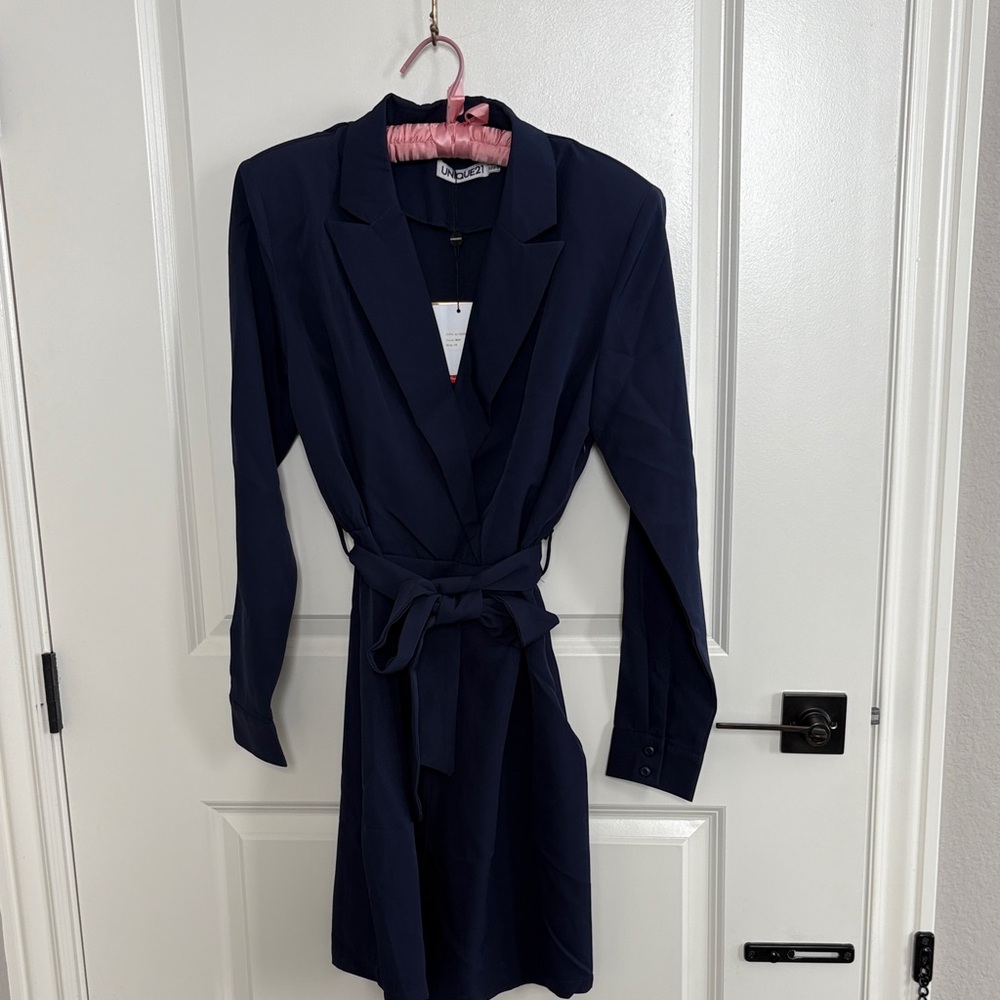 Unique21 Midnight Blue Blazer Dress